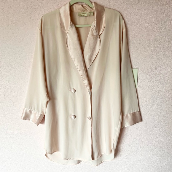 Vintage 90s Victoria secret pastel pale pink lingerie nightgown